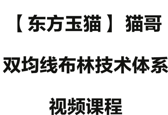 东方玉猫双均线布林技术体系课程