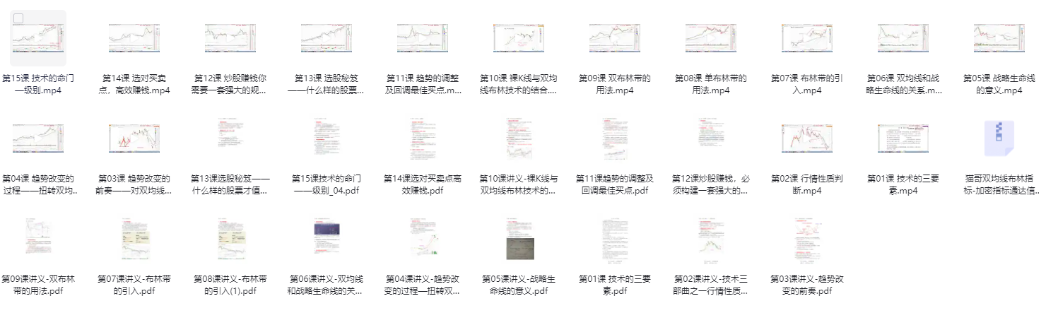 东方玉猫双均线布林技术体系课程