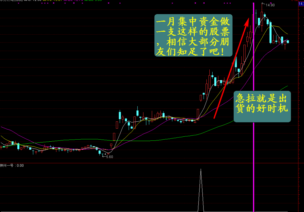 金钻神舟一号（黑马闪电）选股，副图，预警一体指标