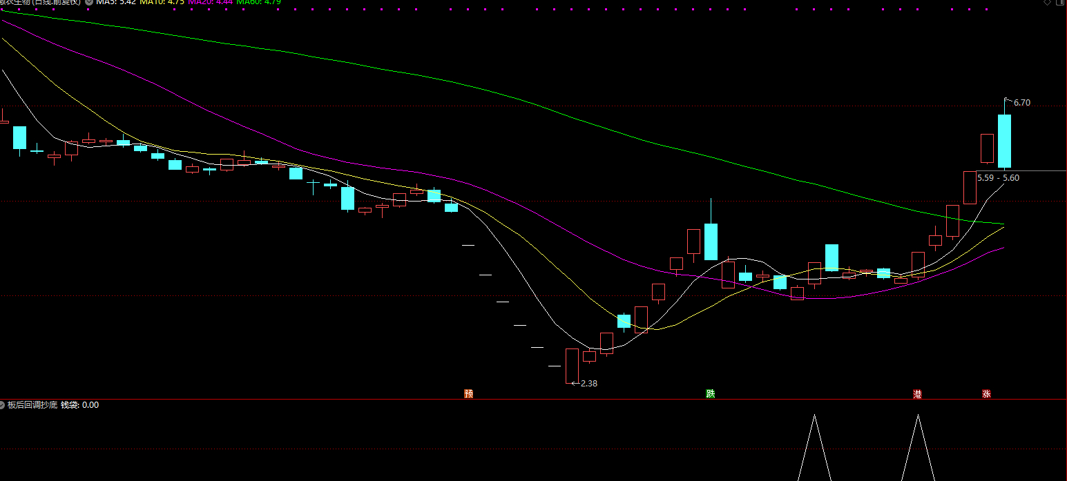 板后回调 涨停板回调后买入副图+选股指标插图2
