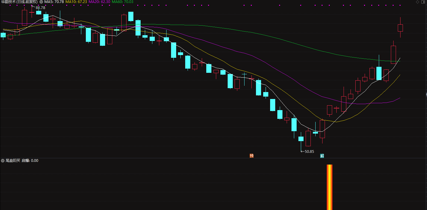 金钻尾盘核武器尾盘阳买副图+选股（胜率远超70%）插图4