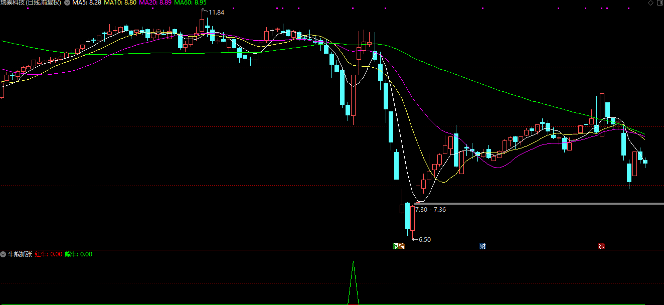 〖牛熊抓涨套装〗副图/选股指标  成功率100% 今年信号基本都翻倍插图2
