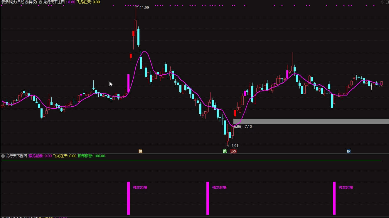 通达信【龙行天下】套装指标 强龙起爆、飞龙在天、主力拉升尽在掌握！插图2