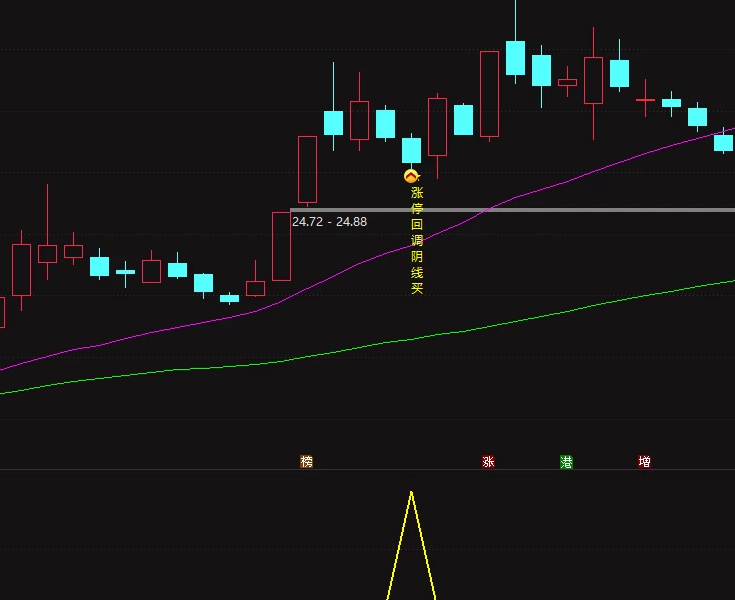 通达信涨停回调阴线买 尾盘阴线买第二天冲高卖出