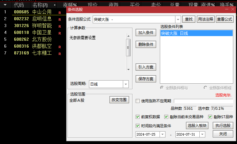 〖突破大涨〗副图/选股指标 适合超短线和短线操作 百发百中抓涨停 使利润更大化！