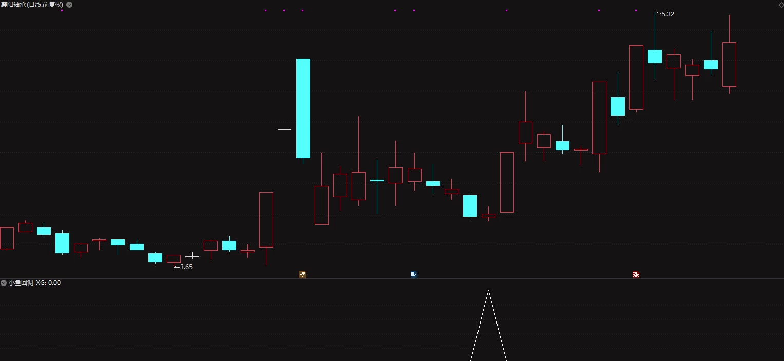 通达信【小鱼回调】副图/选股 买在小K线、坐等主力抬轿大涨 源码插图4