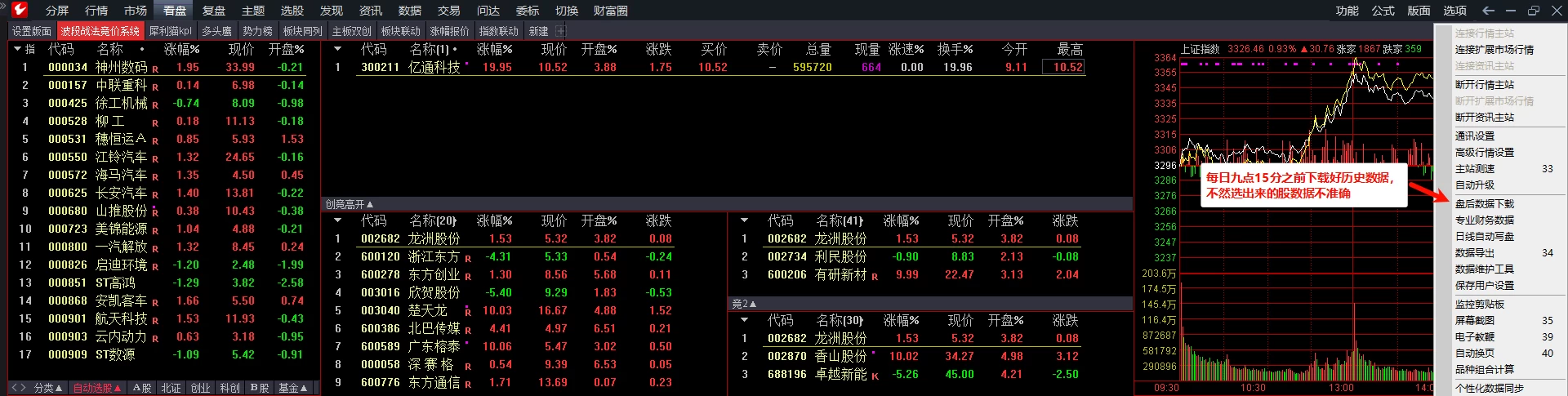 波段战法竞价自动选股系统 高开抓股 一触即发插图2